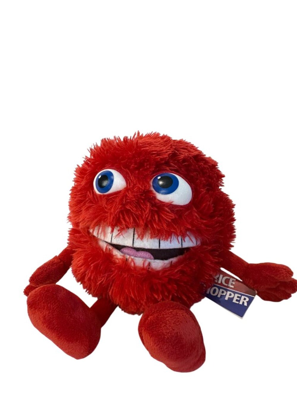 Price Chopper Plush Red Fuzzy Toy Monster With Big Eyes & Smile - 9 Inches